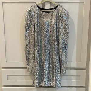 Grey lab LA - Silver sequin mini dress, size small, lined